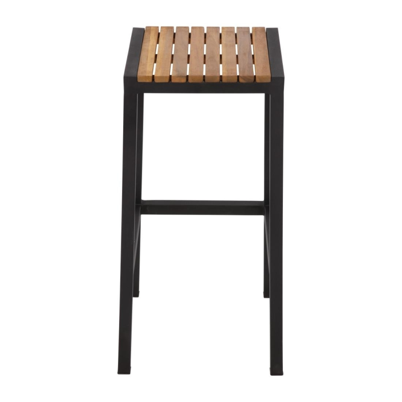Tabourets de bar en acier et acacia Bolero - Lot de 2 - DS156 - Bolero
