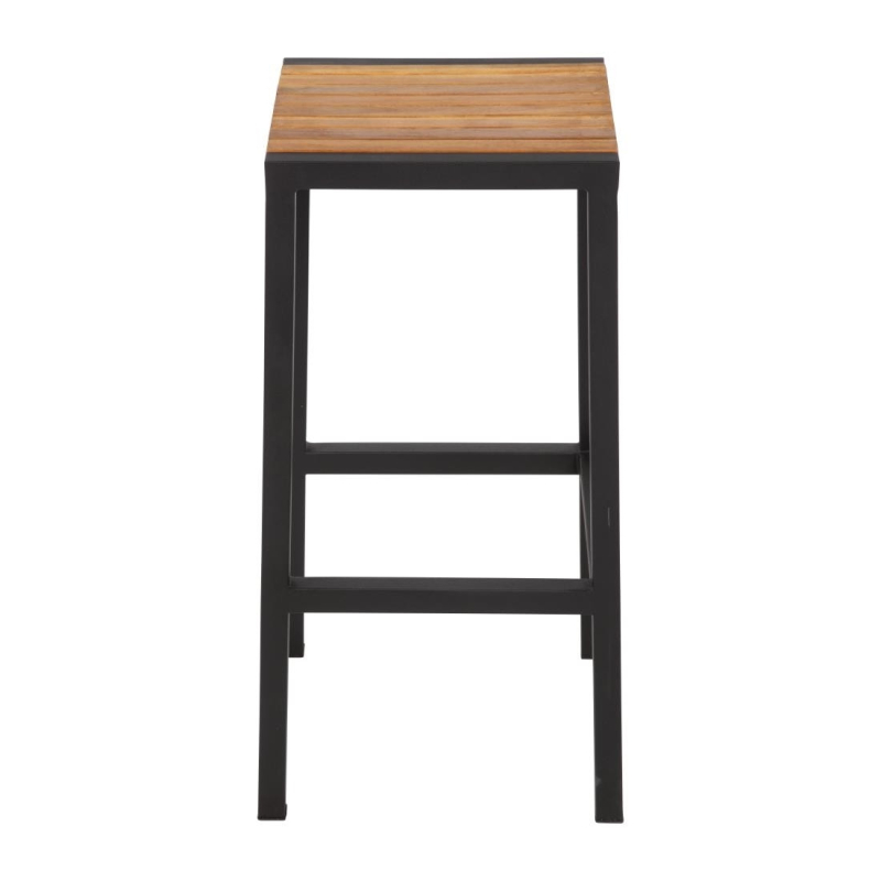 Tabourets de bar en acier et acacia Bolero - Lot de 2 - DS156 - Bolero