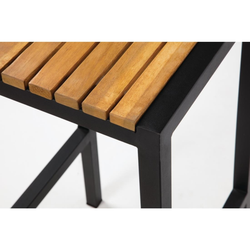 Tabourets de bar en acier et acacia Bolero - Lot de 2 - DS156 - Bolero