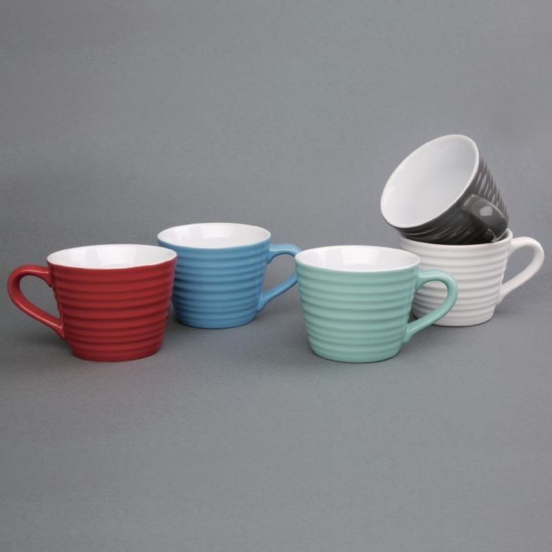 Tasses &agrave; caf&eacute; Aroma Olympia gris 23 cl - Capacit&eacute; id&eacute;ale pour grandes boissons chaudes - DH639 - Olympia