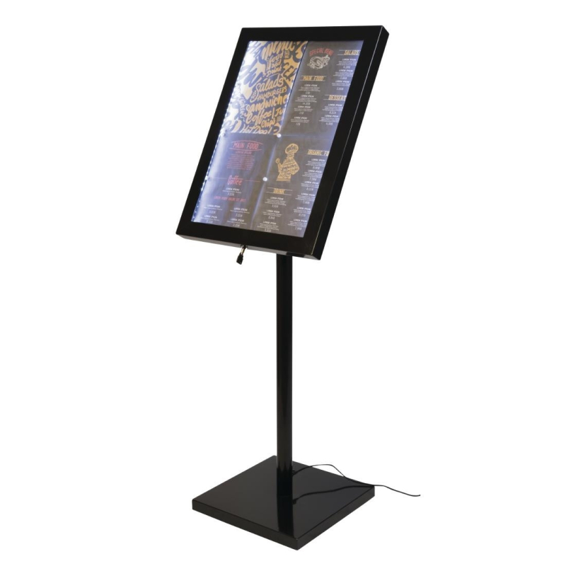 Verlicht LED-display Securit zwart
