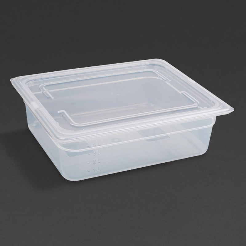 Pots Alimentaires Vogue GJ519 - Lot De 4 En Polypropylène Avec Couvercle 100mm