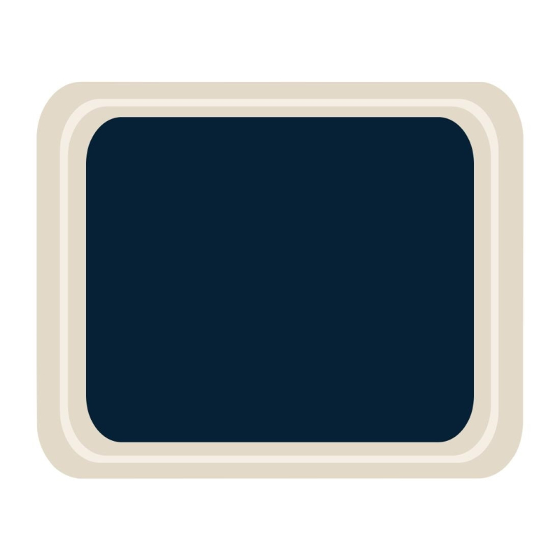 Plateau de Service en Polyester Bleu - Dimension 420x320mm - R&eacute;f. DS089 - Roltex