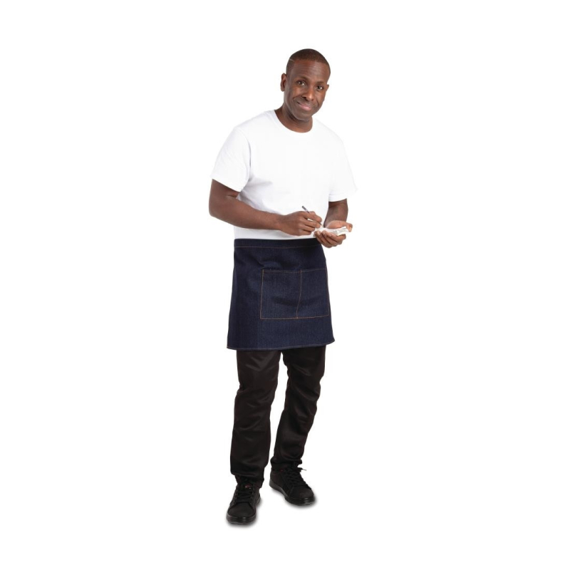 Tablier serveur Southside - Denim blauw en okergele riem - Southside