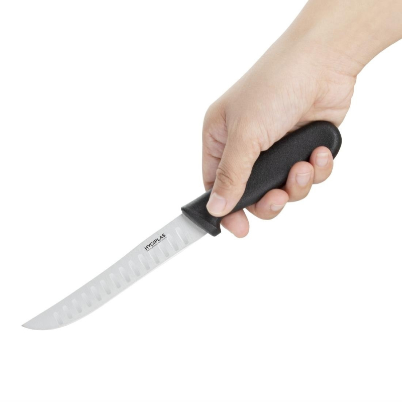 Couteau d'office alv&eacute;ol&eacute; 125mm - Qualit&eacute; professionnelle - C420 - Hygiplas