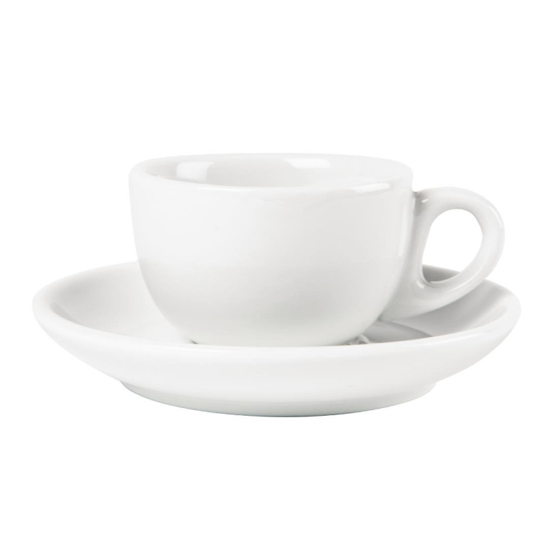 Soucoupes &agrave; Espresso Blanches 85ml - CB465 - Olympia