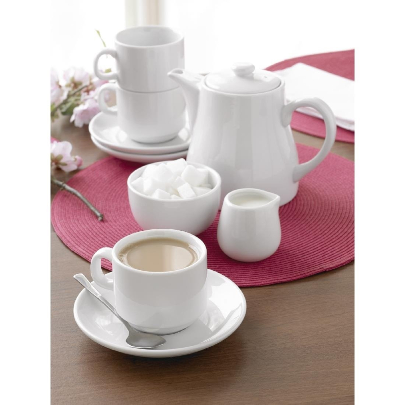 Soucoupes &agrave; Espresso Blanches 85ml - CB465 - Olympia