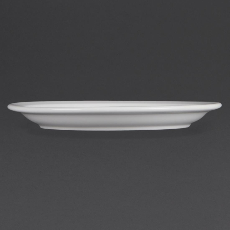 Assiettes &agrave; bord &eacute;troit 230mm blanches de haute qualit&eacute; - R&eacute;f. CB489 - Olympia