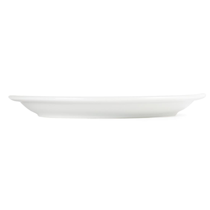 Assiettes &agrave; bord &eacute;troit 230mm blanches de haute qualit&eacute; - R&eacute;f. CB489 - Olympia