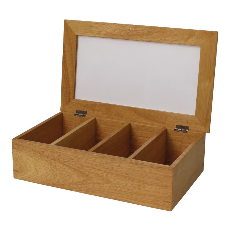Bo&icirc;te &agrave; th&eacute; en h&eacute;v&eacute;a 4 compartiments - CB808 - Olympia