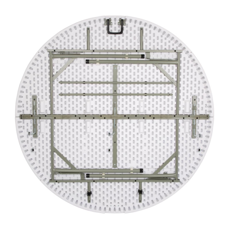 Table ronde pliable au centre blanche 1530 mm - Bolero - CC506