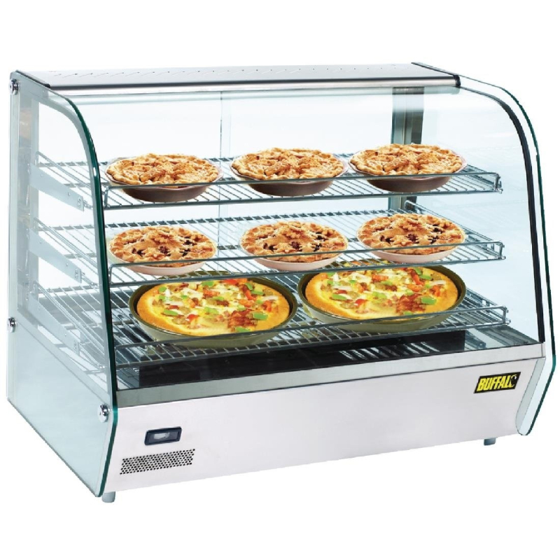 Verwarmde vitrine Buffalo 160L - 30 tot 90&deg;C - CD232 - Buffalo
