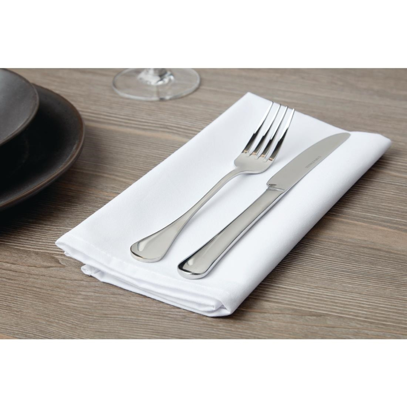 Serviettes Blanches Polyester 510x510mm - Lot de 10 - HB560 - Mitre Essentials