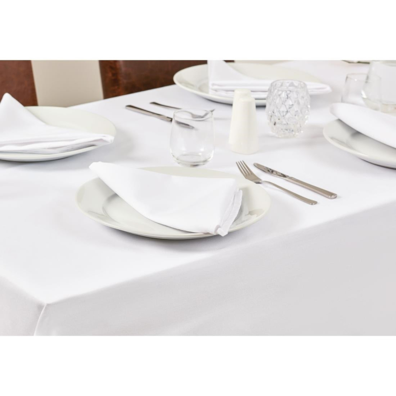 Serviettes Blanches Polyester 510x510mm - Lot de 10 - HB560 - Mitre Essentials