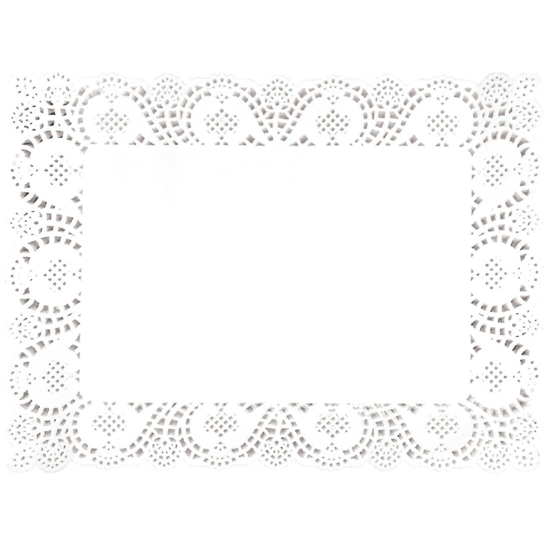 Napperons rectangulaires en papier motif rose - 300x400mm - R&eacute;f. CE994 - Fiesta