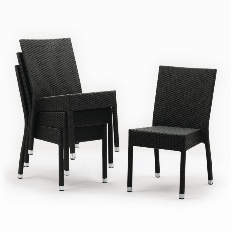 Chaises en rotin PE Bolero anthracite - Confort et Design - CF159 - Bolero