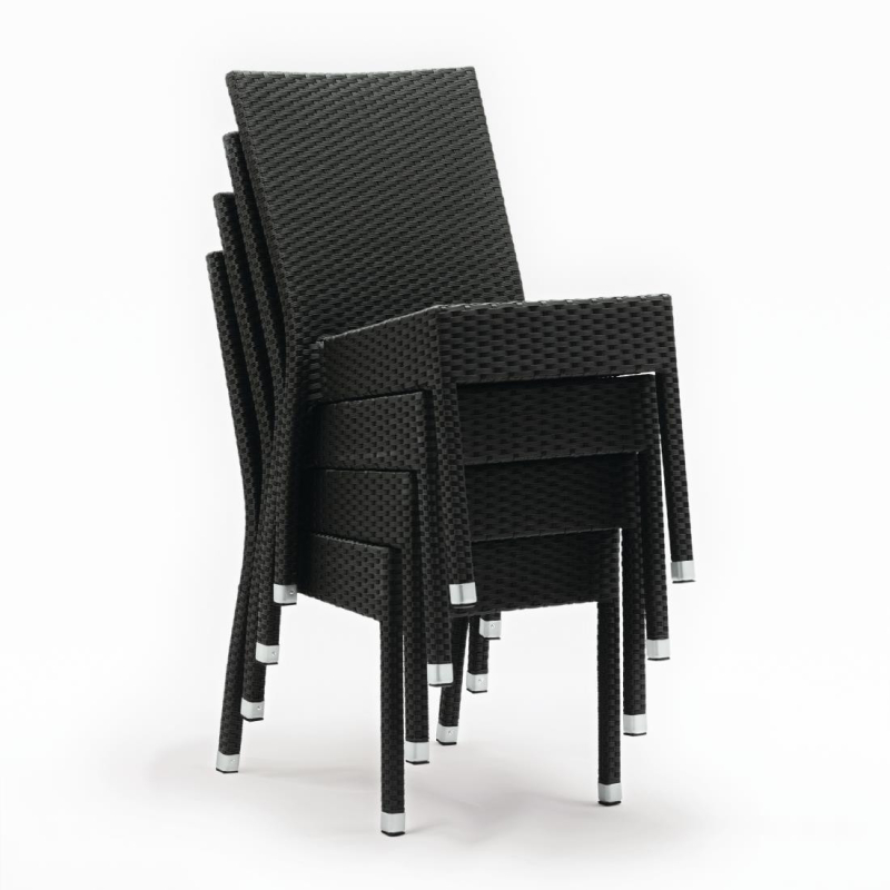 Chaises en rotin PE Bolero anthracite - Confort et Design - CF159 - Bolero