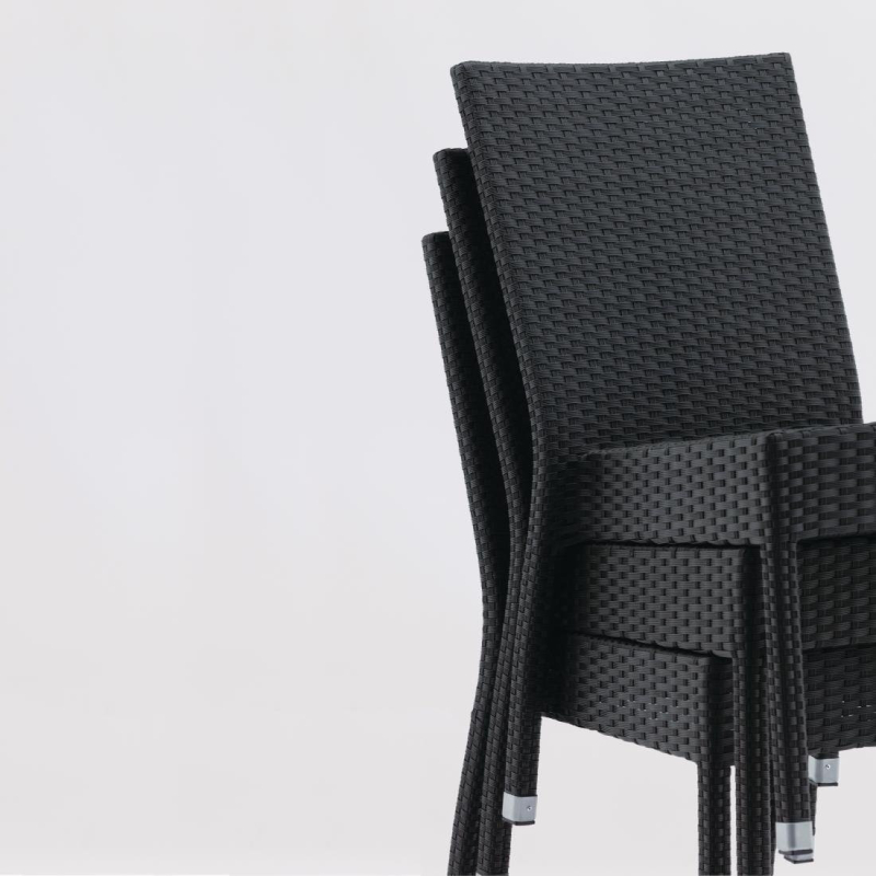 Chaises en rotin PE Bolero anthracite - Confort et Design - CF159 - Bolero