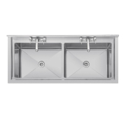 Dubbele spoelbak 1410 x 600 mm - Vogue - CF406