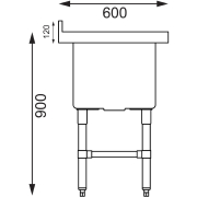 Double &eacute;vier profond 1410 x 600 mm - Vogue - CF406