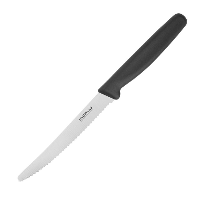 Couteau &agrave; Tomates Dent&eacute; Hygiplas 100mm - R&eacute;f. CF897 - Hygiplas