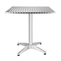 Vierkante bistrotafel roestvrij staal 700 mm - Bolero - CG834