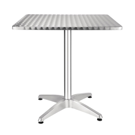 Table bistro carr&eacute;e acier inoxydable 700 mm - Bolero - CG834