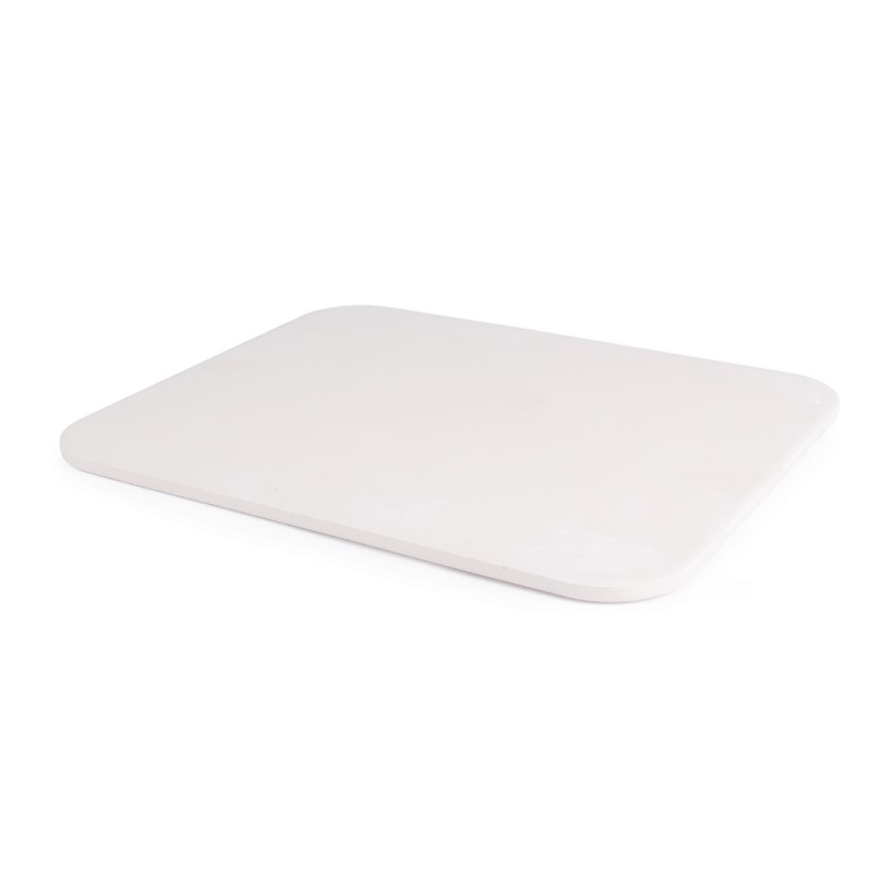 Pierre &agrave; Pizza Rectangulaire avec Support M&eacute;tal - 380x305mm - R&eacute;f. CL713 - Eddingtons