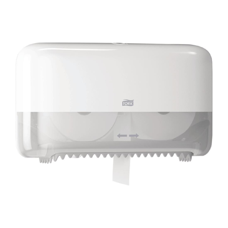 Distributeur Papier Toilette Double sans Mandrin - &Eacute;conomique & &Eacute;l&eacute;gant - CT047 - Tork