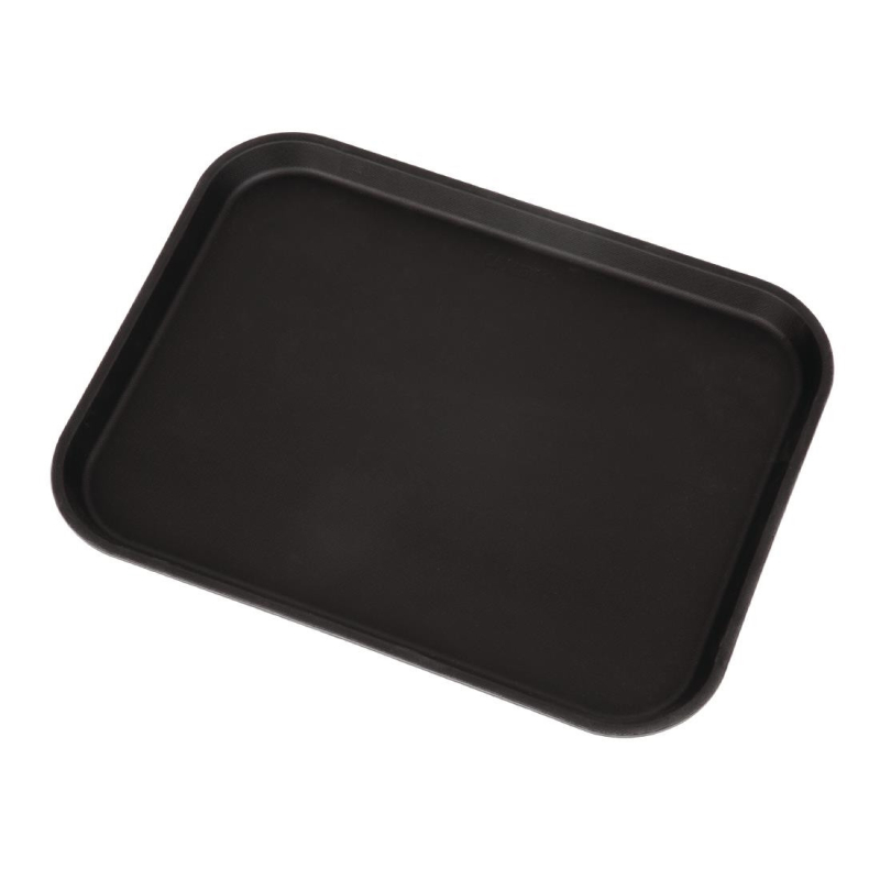 Rechthoekige anti-slip glasvezelplaat Camtread Cambro zwart 45,7 cm