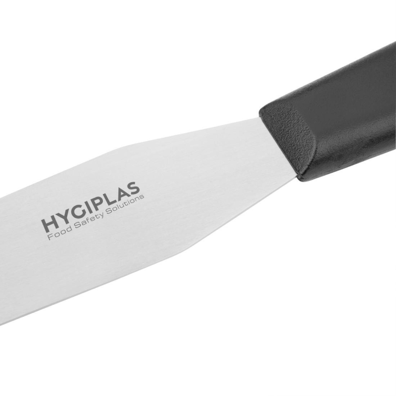 Spatelmes met recht lemmet Hygiplas zwart 150mm