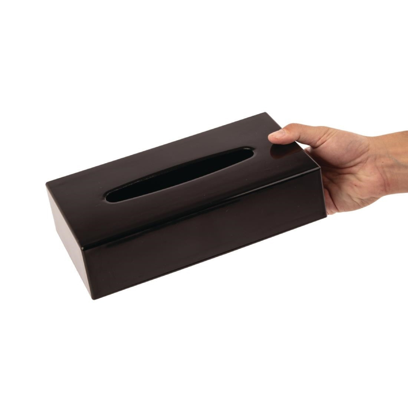 Rechthoekige tissuedoos zwart - 25,5x14cm - DA605 - Bolero