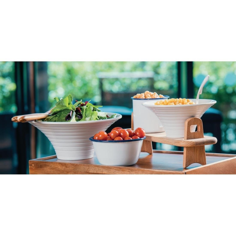 Grand mug &agrave; soupe en acier &eacute;maill&eacute; Olympia 670ml - Capacit&eacute; g&eacute;n&eacute;reuse - DC398 - Olympia