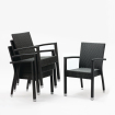 Fauteuils en rotin PE anthracite - Bolero - DL477