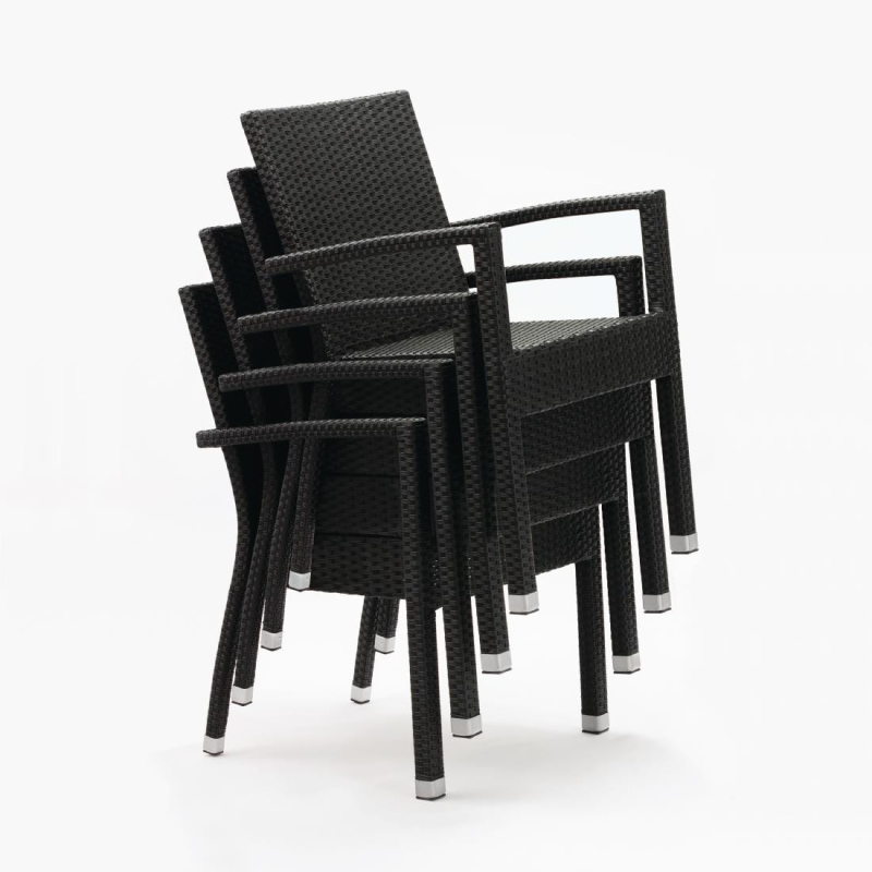 Fauteuils en rotin PE anthracite - Bolero - DL477