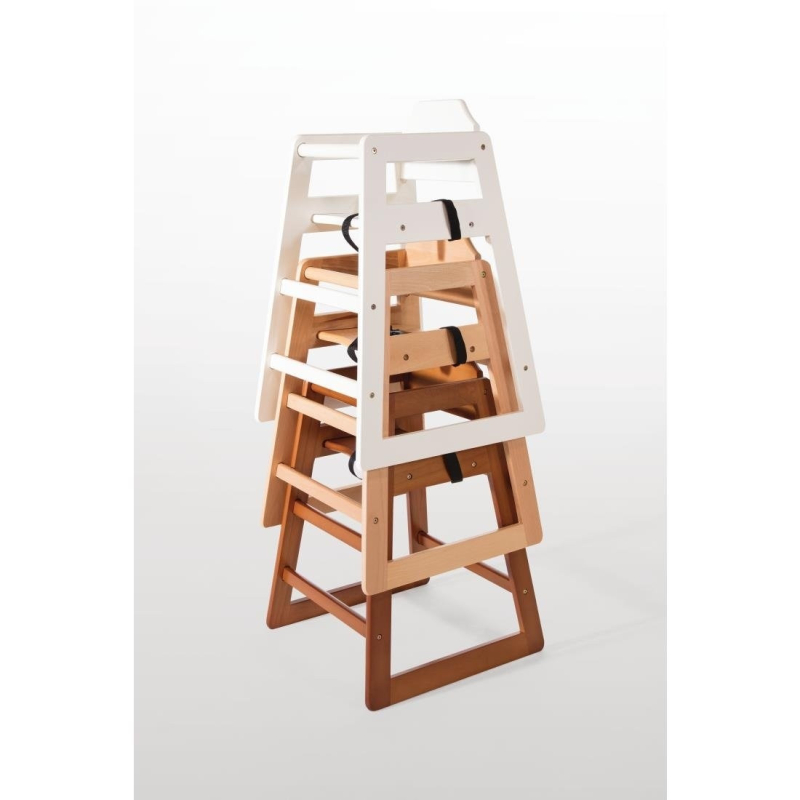 Witte houten barkruk Bolero - Gastronoble - DL833
