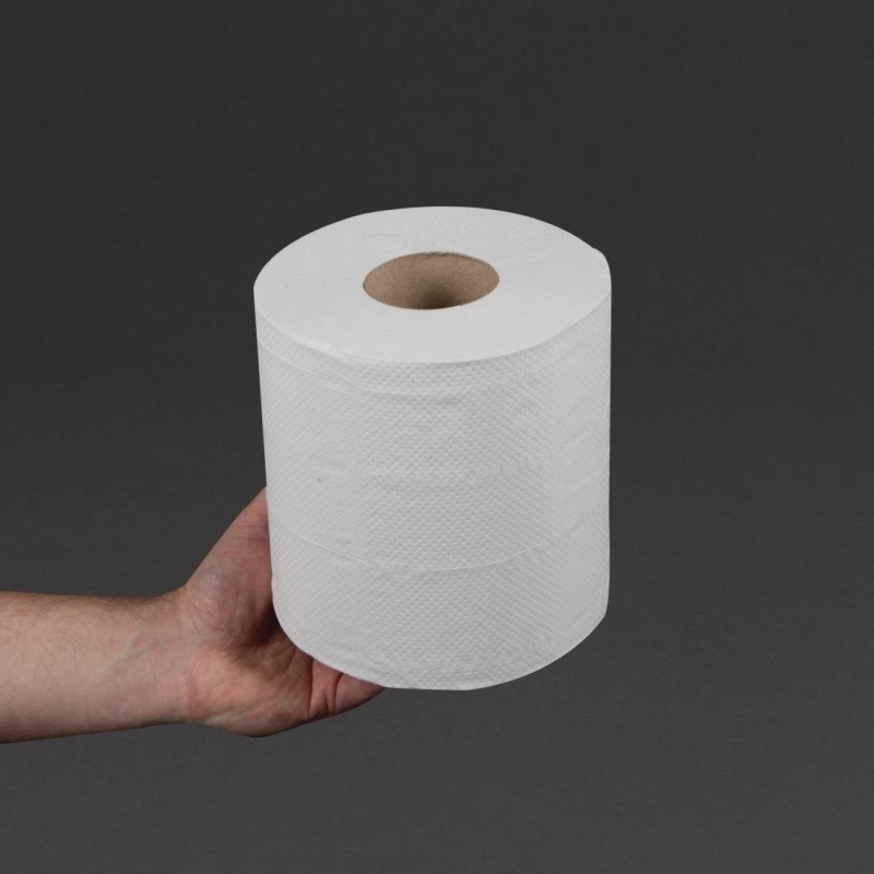 Jantex 2-lagige centrefold handdoek voor contact met voedingsmiddelen wit