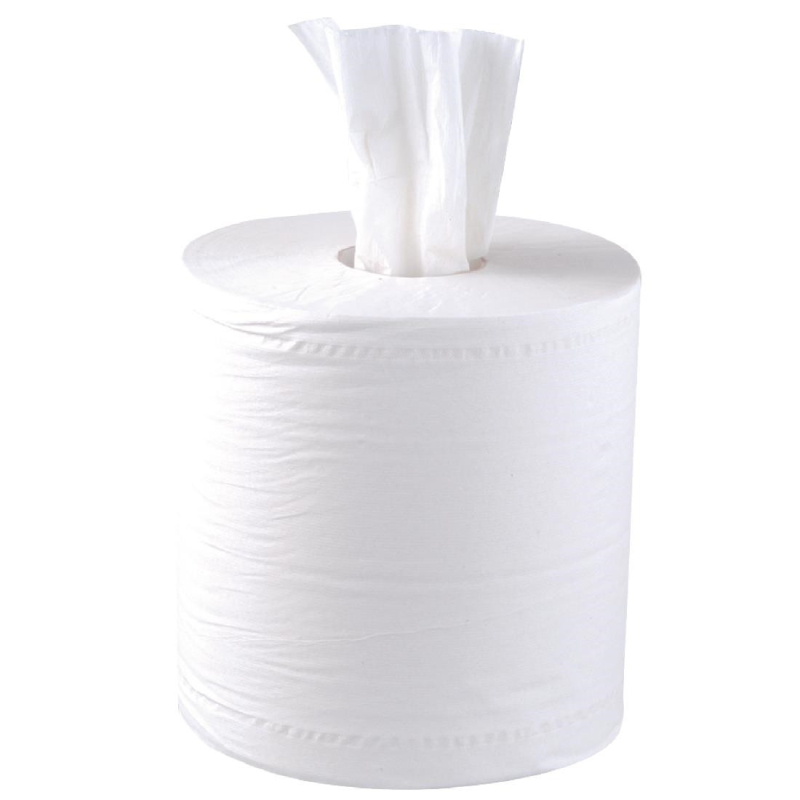 Jantex 2-lagige centrefold handdoek voor contact met voedingsmiddelen wit