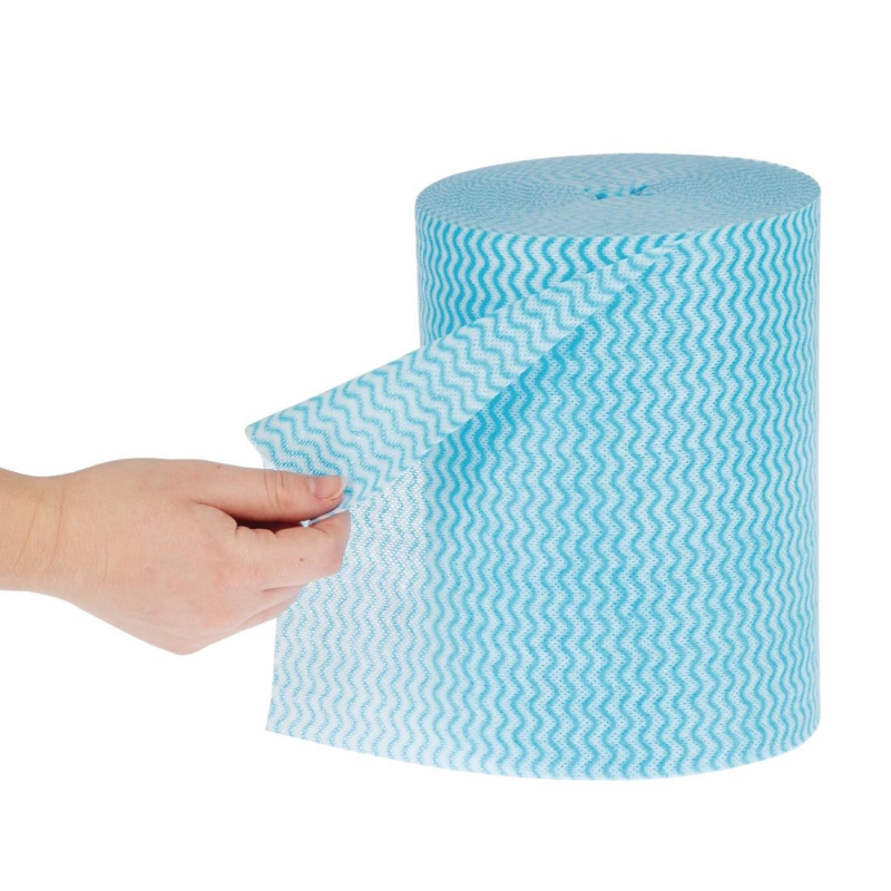 Chiffons tout usage antibact&eacute;riens Jantex bleus - 370x220mm - DN843 - Materiel Horeca
