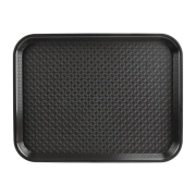 Zwarte plastic fast food tray - Olympia Kristallon - DP216
