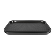 Zwarte plastic fast food tray - Olympia Kristallon - DP216