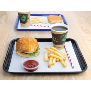 Zwarte plastic fast food tray - Olympia Kristallon - DP216
