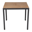Vierkante staal en acacia tafel 80 cm - Bolero - DS152