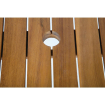 Table carr&eacute;e en acier et acacia 80 cm - Bolero - DS152