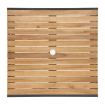 Table carr&eacute;e en acier et acacia 80 cm - Bolero - DS152