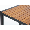 Vierkante staal en acacia tafel 60 cm - Bolero - DS155