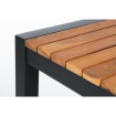 Mange-debout carr&eacute; en acier et acacia 60 cm - Bolero - DS155