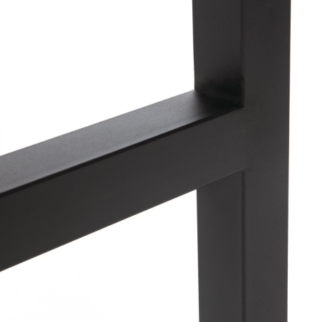 Vierkante staal en acacia tafel 60 cm - Bolero - DS155
