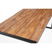 Rechthoekige industri&euml;le tafel staal en acacia 180 cm - Bolero - DS157