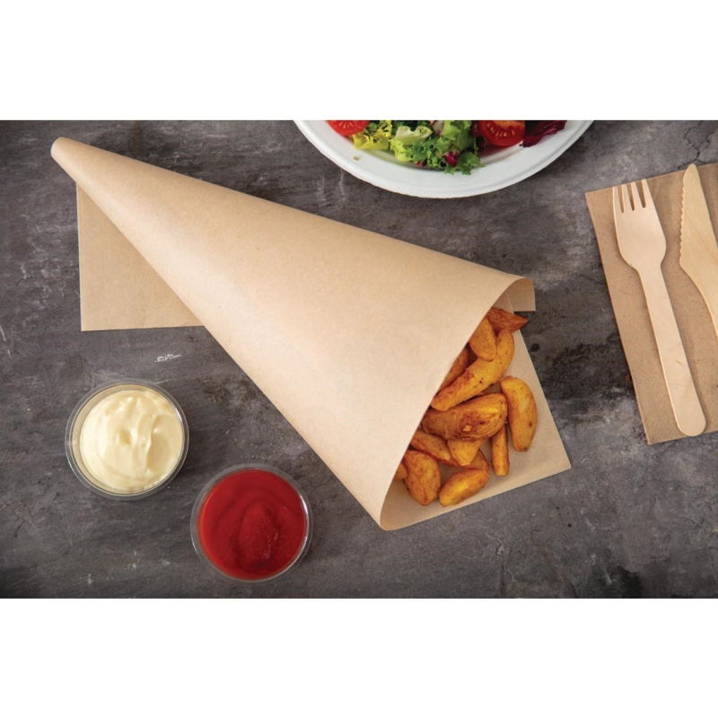Vegware composteerbaar ongebleekt vetvrij papier 38 x 27,5 cm